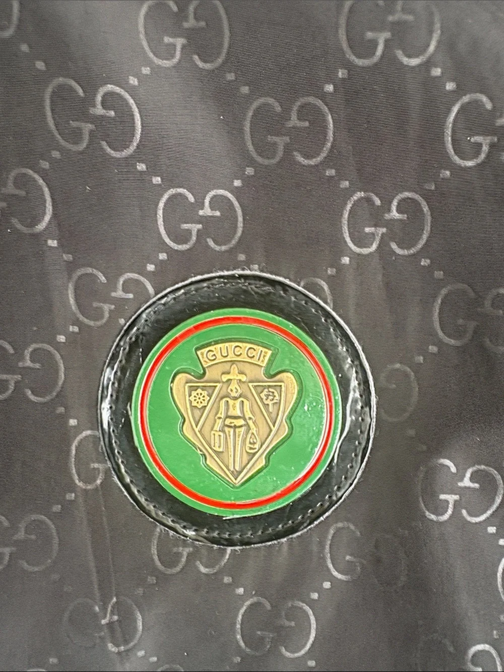 Gucci Black Bomber Jacket with Red & Green Trim